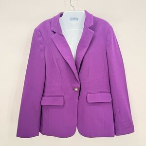 Julius LaCour Studio Textured Purple Blazer Structured Tailoring Size Large